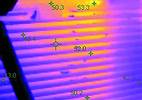 Thermographic determination of temperatures at different points on a motor winding